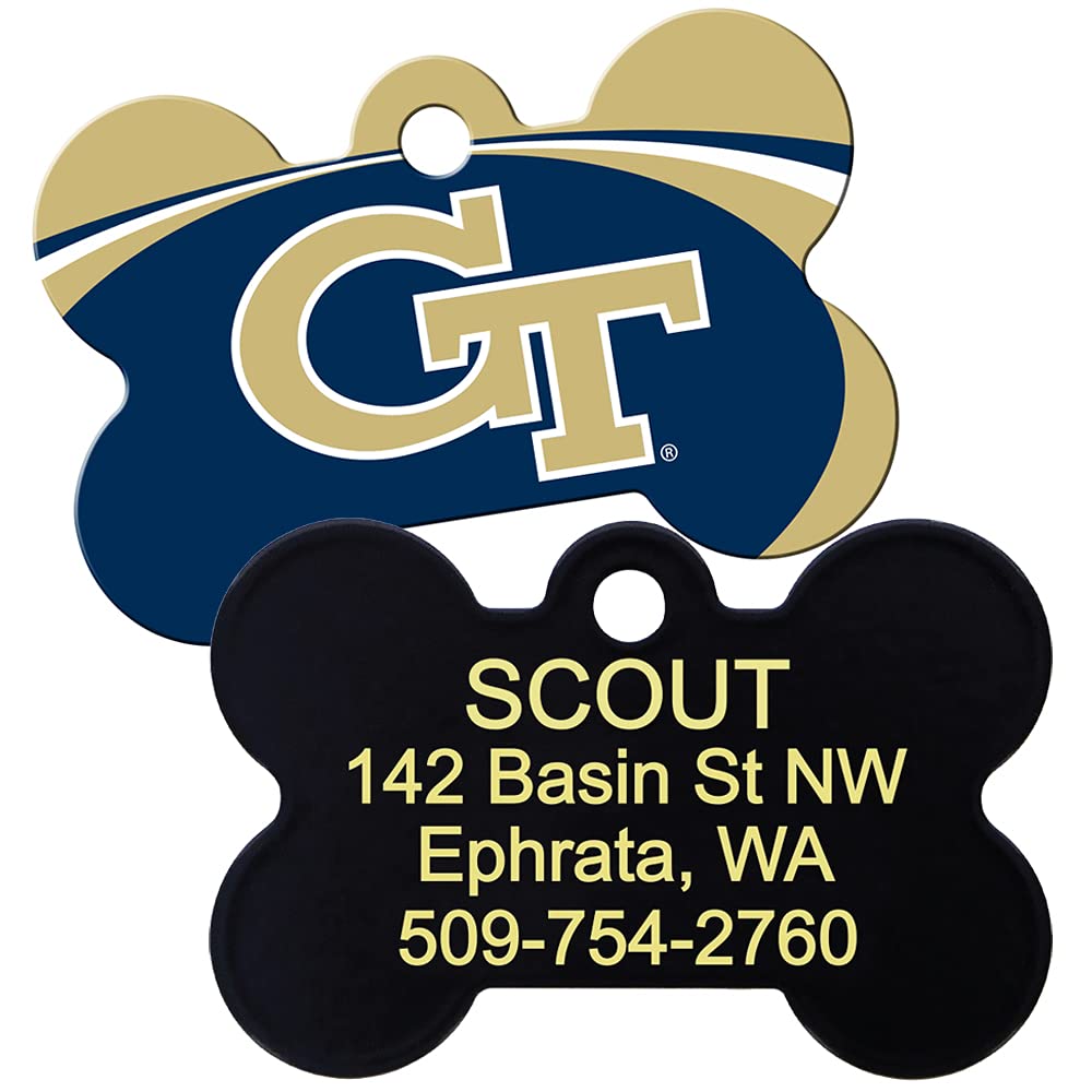 NCAA Team Pet ID Tag - Bone Shape