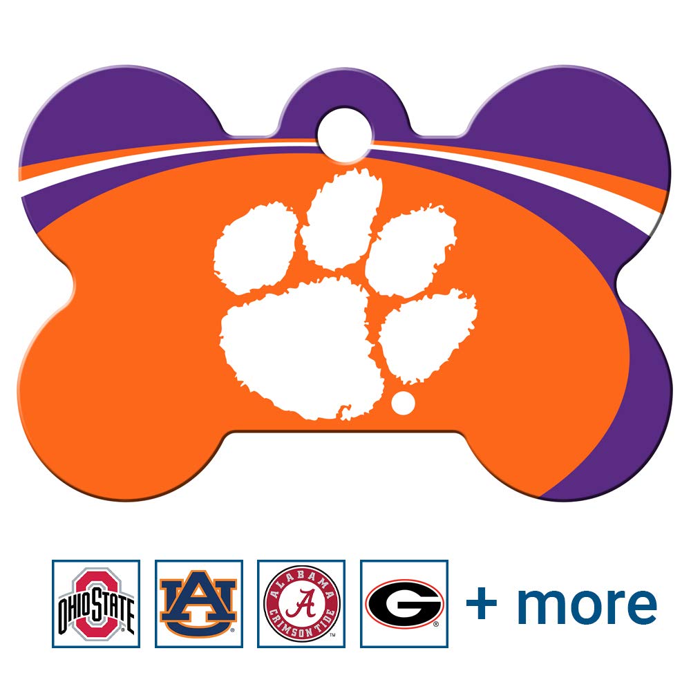 NCAA Team Pet ID Tag - Bone Shape