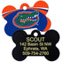 NCAA Team Pet ID Tag - Bone Shape