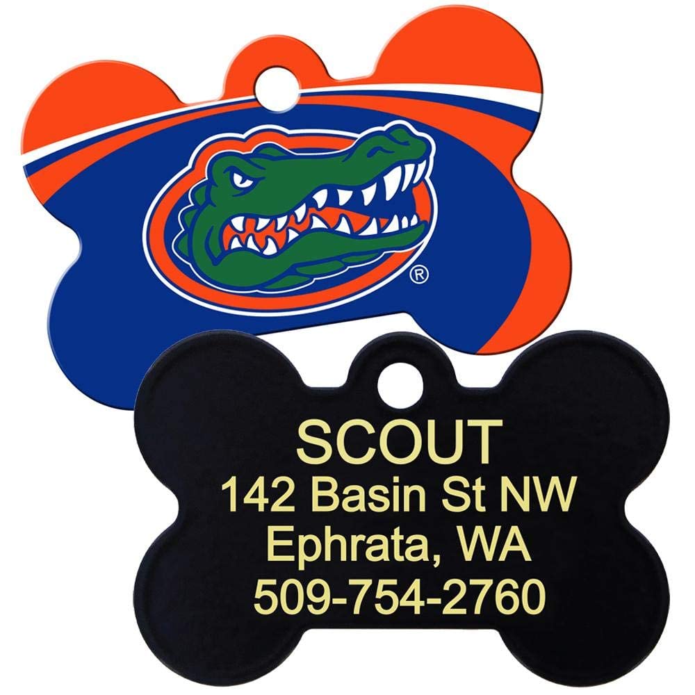 NCAA Team Pet ID Tag - Bone Shape