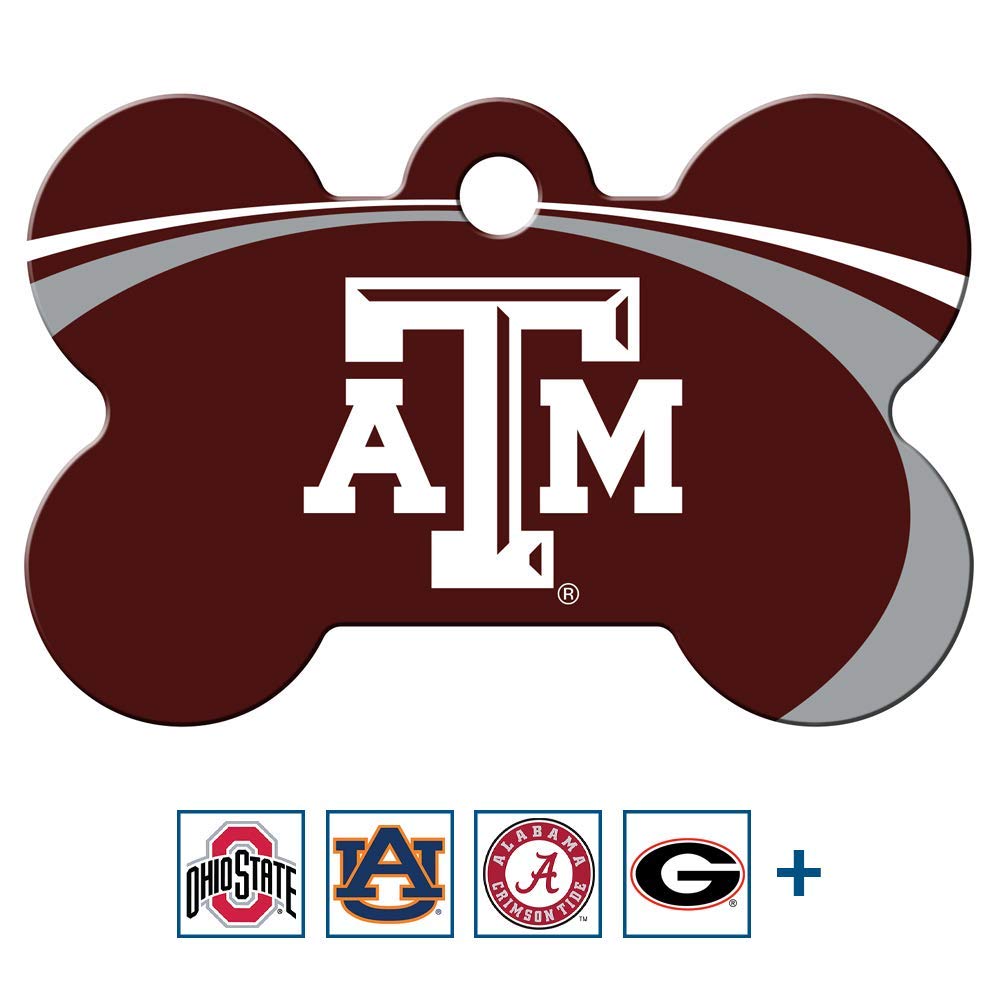 NCAA Team Pet ID Tag - Bone Shape