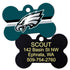 NFL Team Brass Bone Pet ID Tag - tag-nfl-eagles-bone-reg