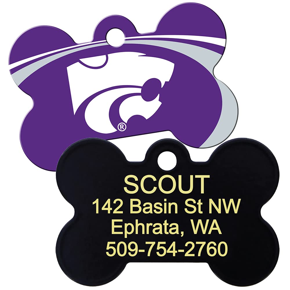 NCAA Team Pet ID Tag - Bone Shape