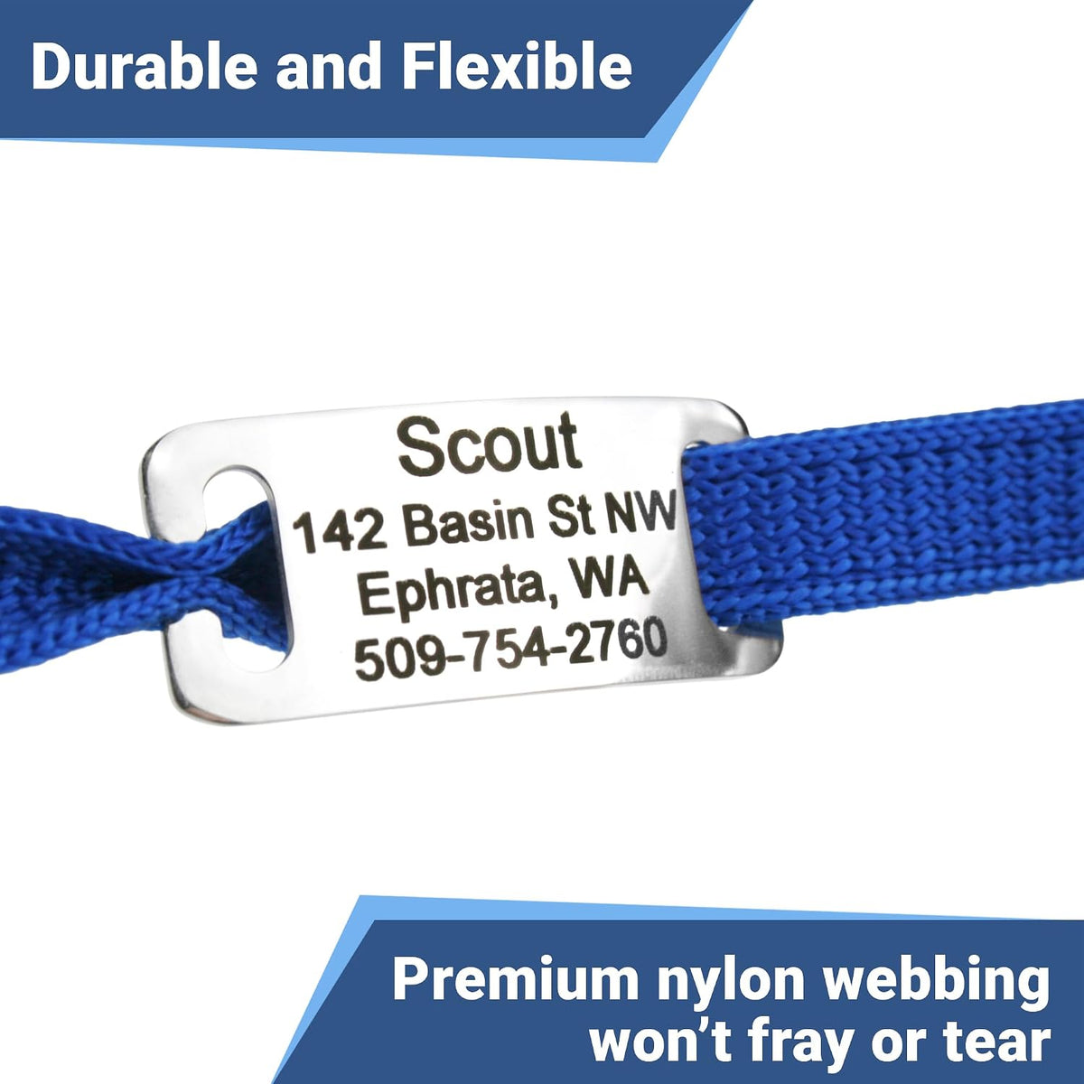 Personalized Reflective Cat Collar with Silent Steel Tag and Safety Buckle