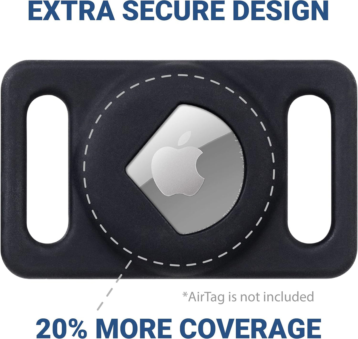 AirTag GPS Tracker Holder Silent Slide-On Pet ID Tag with Design