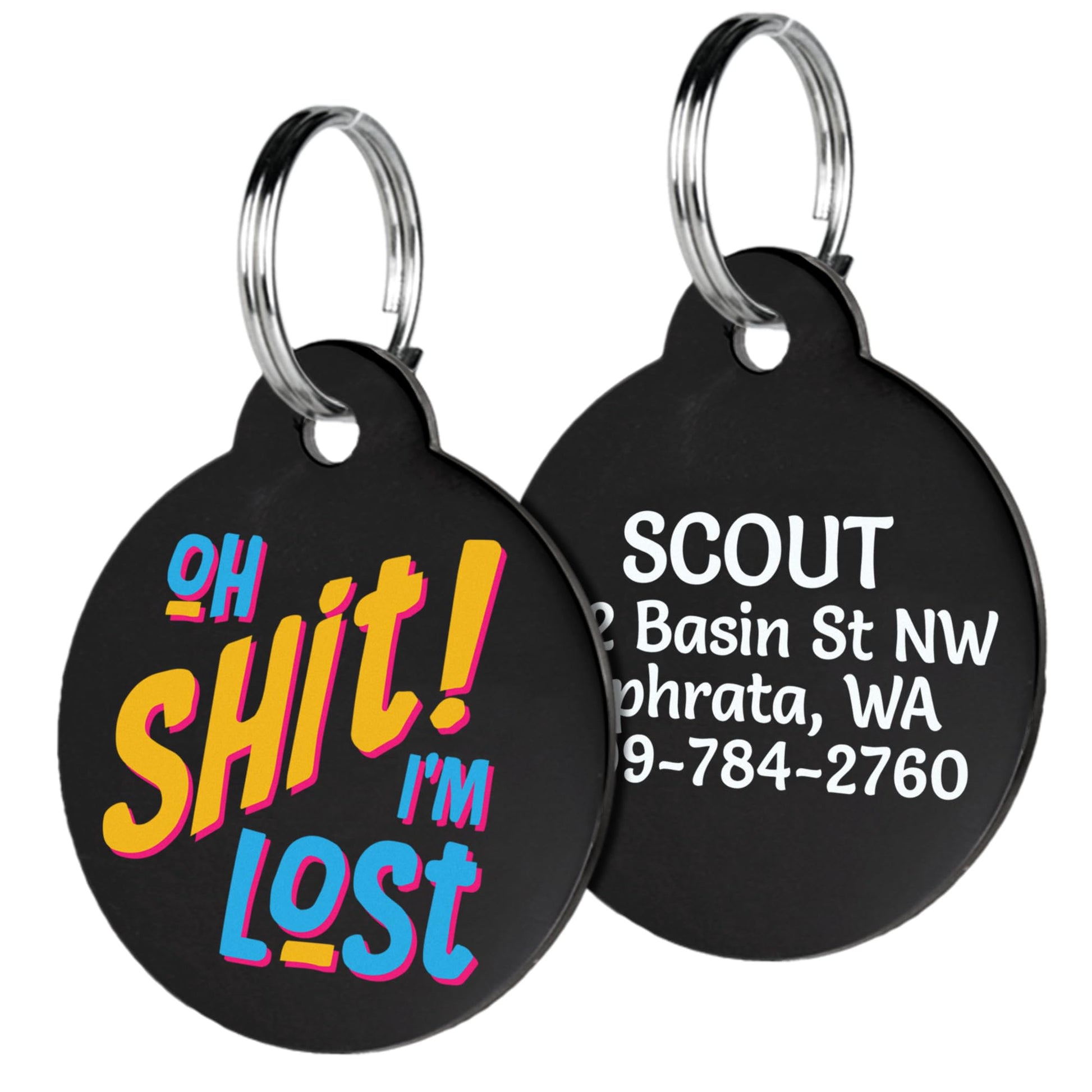 Funny Acrylic Pet ID Tag