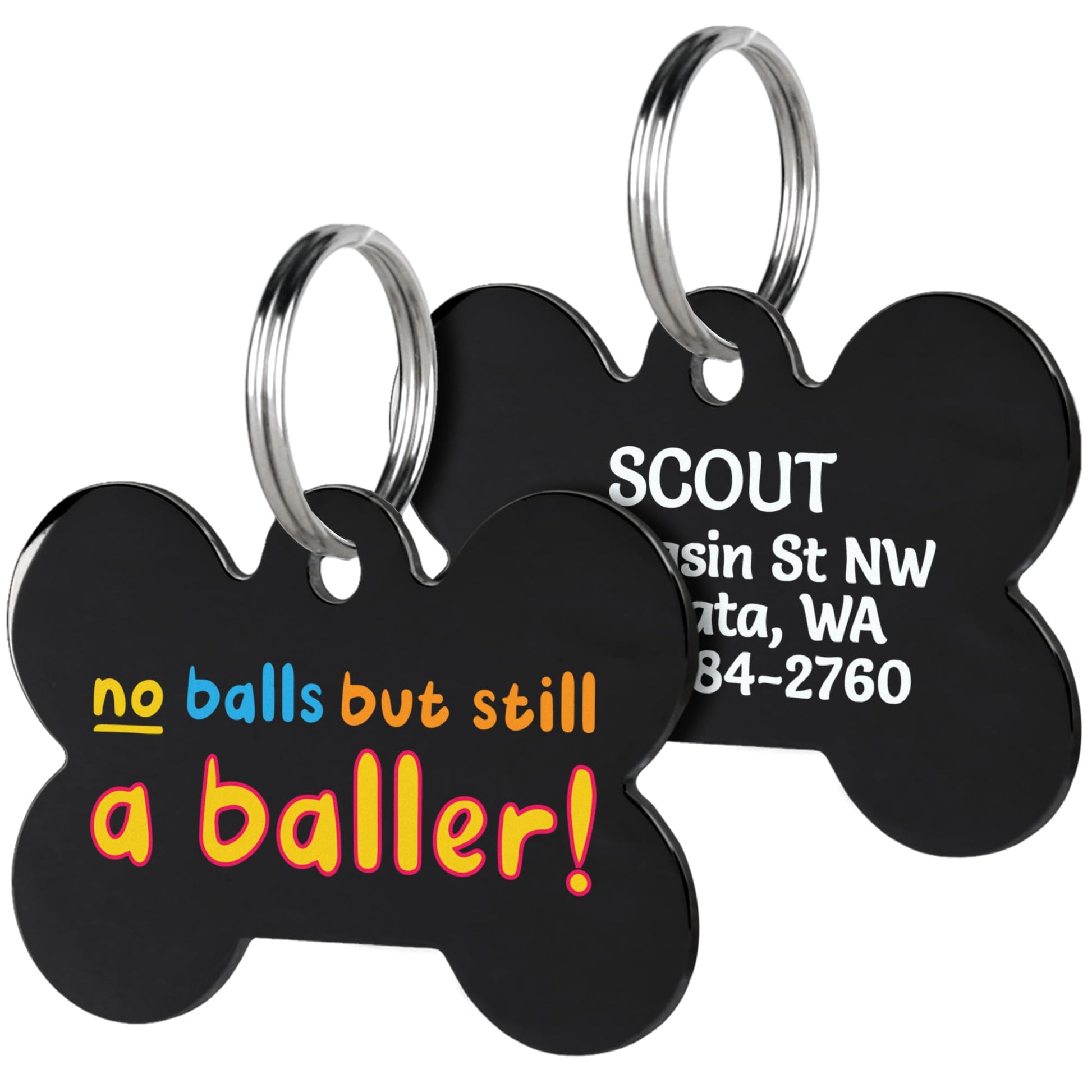 Funny Acrylic Pet ID Tag