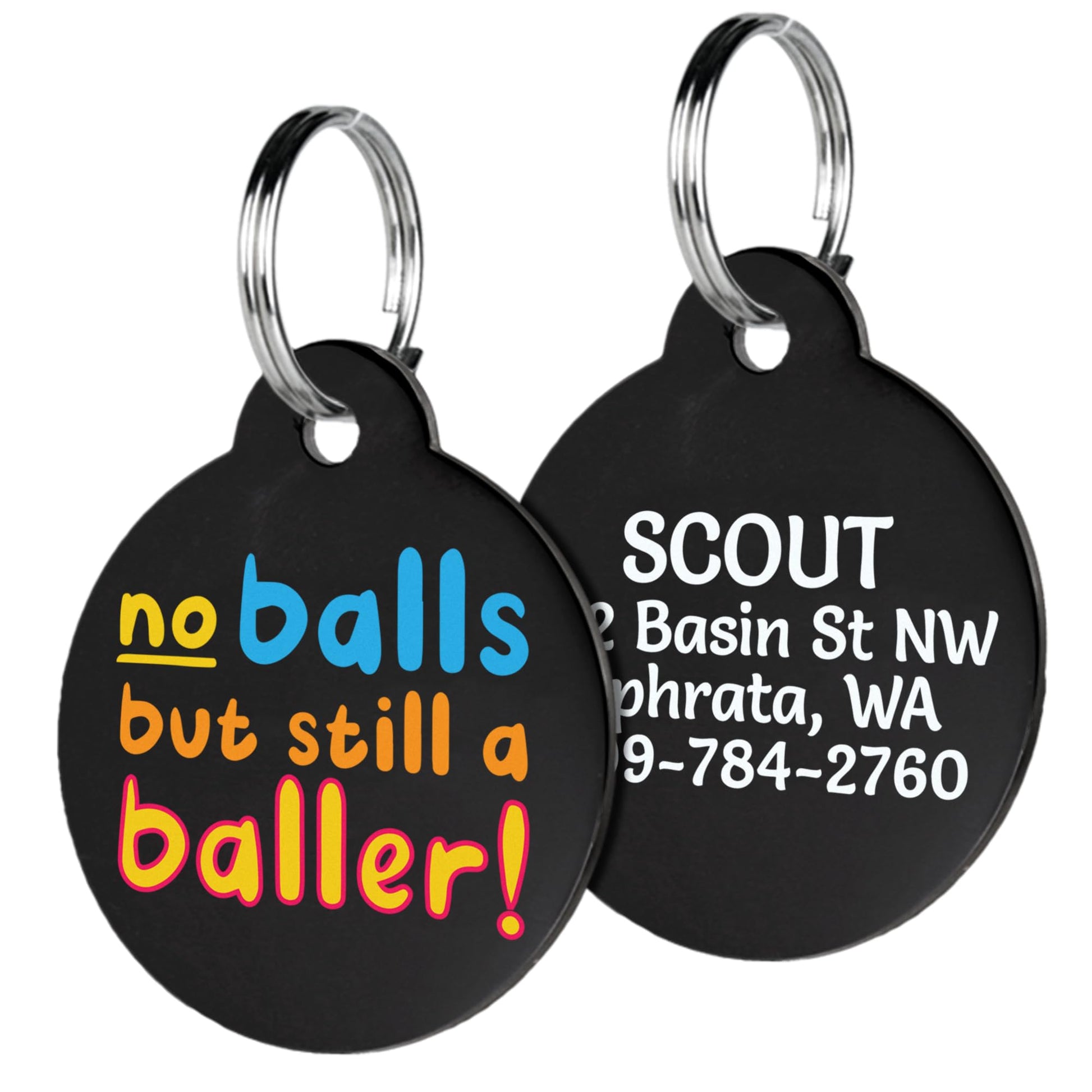 Funny Acrylic Pet ID Tag