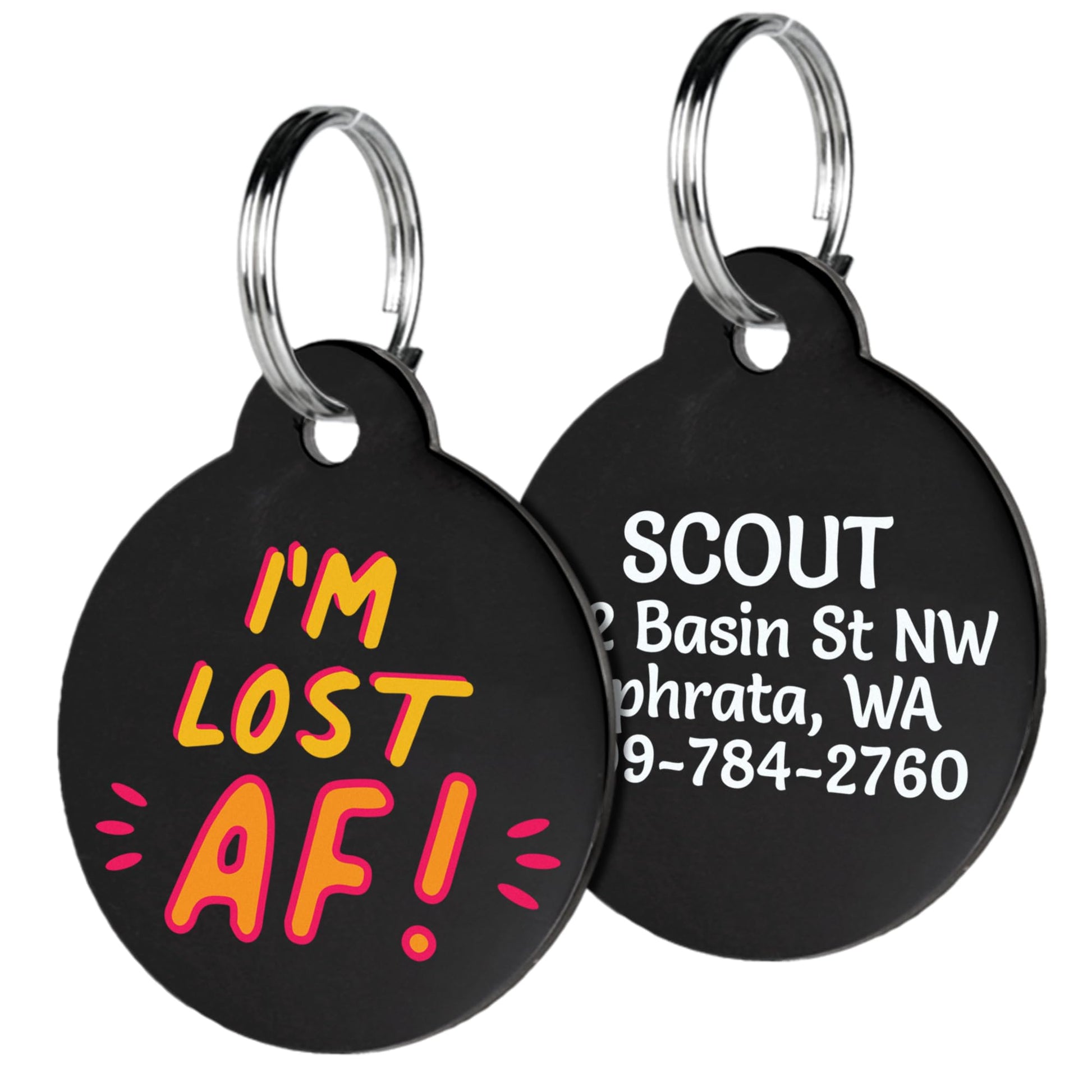 Funny Acrylic Pet ID Tag