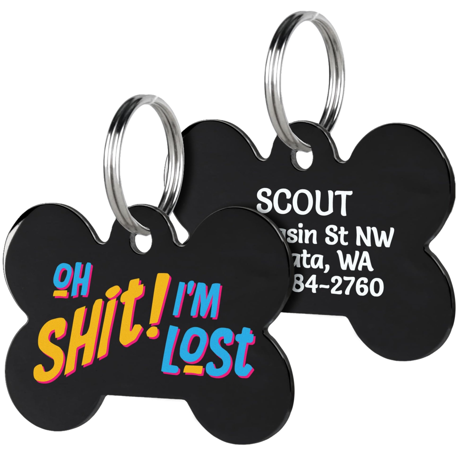 Funny Acrylic Pet ID Tag