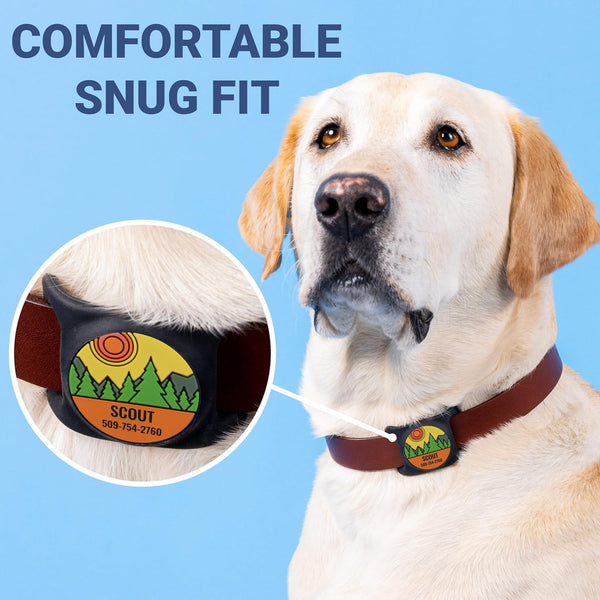 AirTag Dog Collar Holder with Design, Personalized