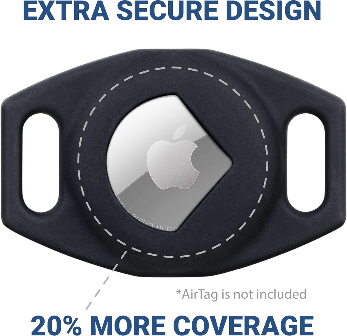 AirTag GPS Tracker Holder Silent Slide-On Pet ID Tag with Design