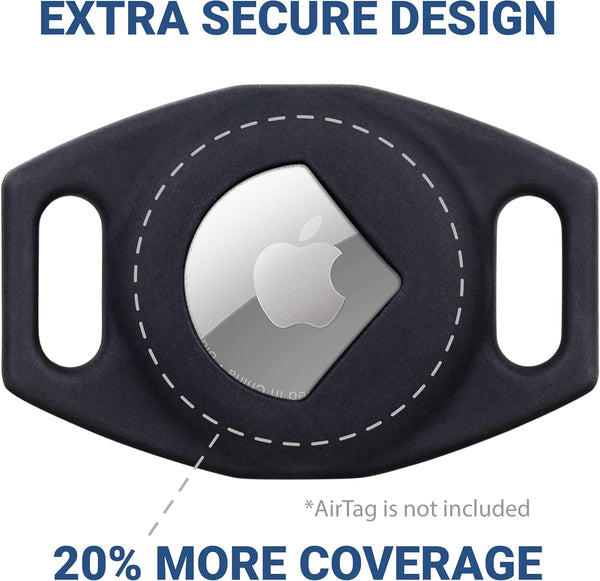 AirTag GPS Tracker Holder Silent Slide-On Pet ID Tag with Design