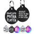 Black Steel Funny Dog ID Tag