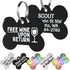 Black Steel Funny Dog ID Tag
