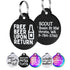 Black Steel Funny Dog ID Tag