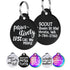 Black Steel Funny Dog ID Tag