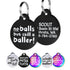 Black Steel Funny Dog ID Tag
