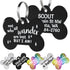 Black Steel Funny Dog ID Tag