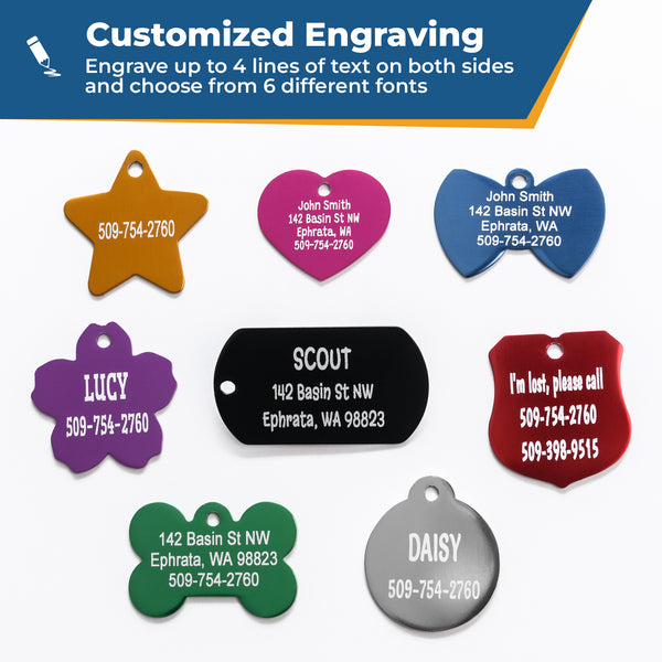 Flower Pet ID Tags