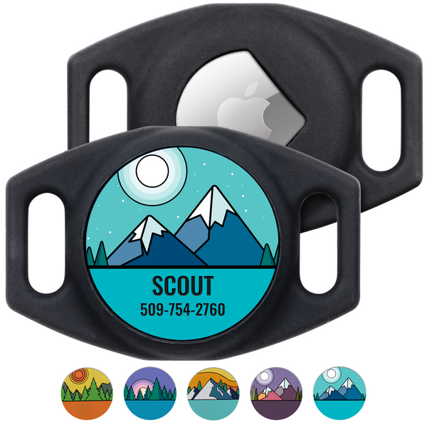 AirTag GPS Tracker Holder Silent Slide-On Pet ID Tag with Design