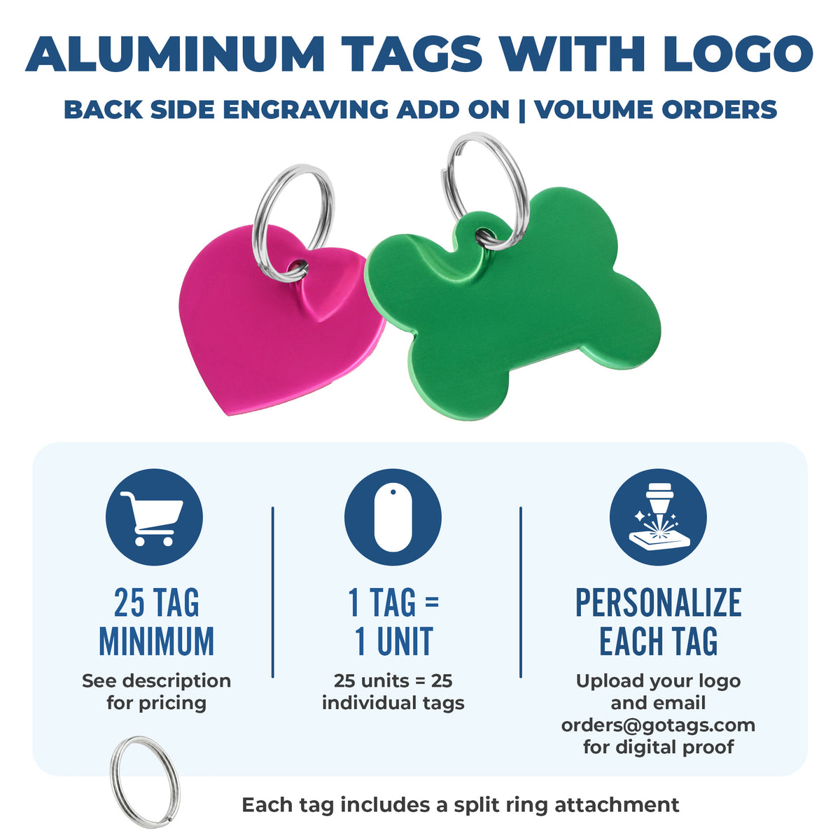 Custom Logo Dog Tags - Volume Pricing