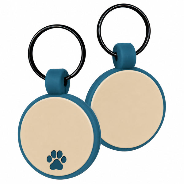 Round Silent Silicone Pet ID Tag