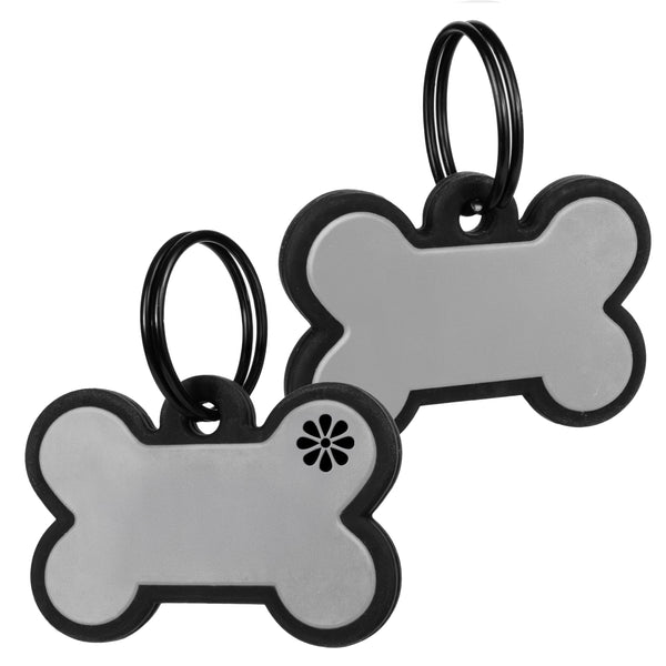 Bone Silent Silicone Dog ID Tag