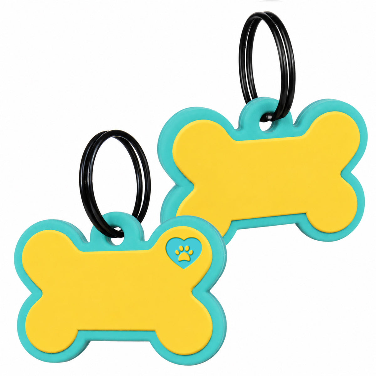 Bone Silent Silicone Dog ID Tag