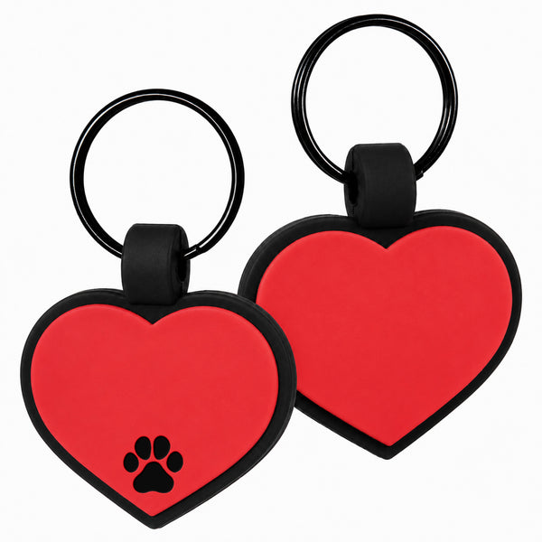 Heart Silent Silicone Pet ID Tag