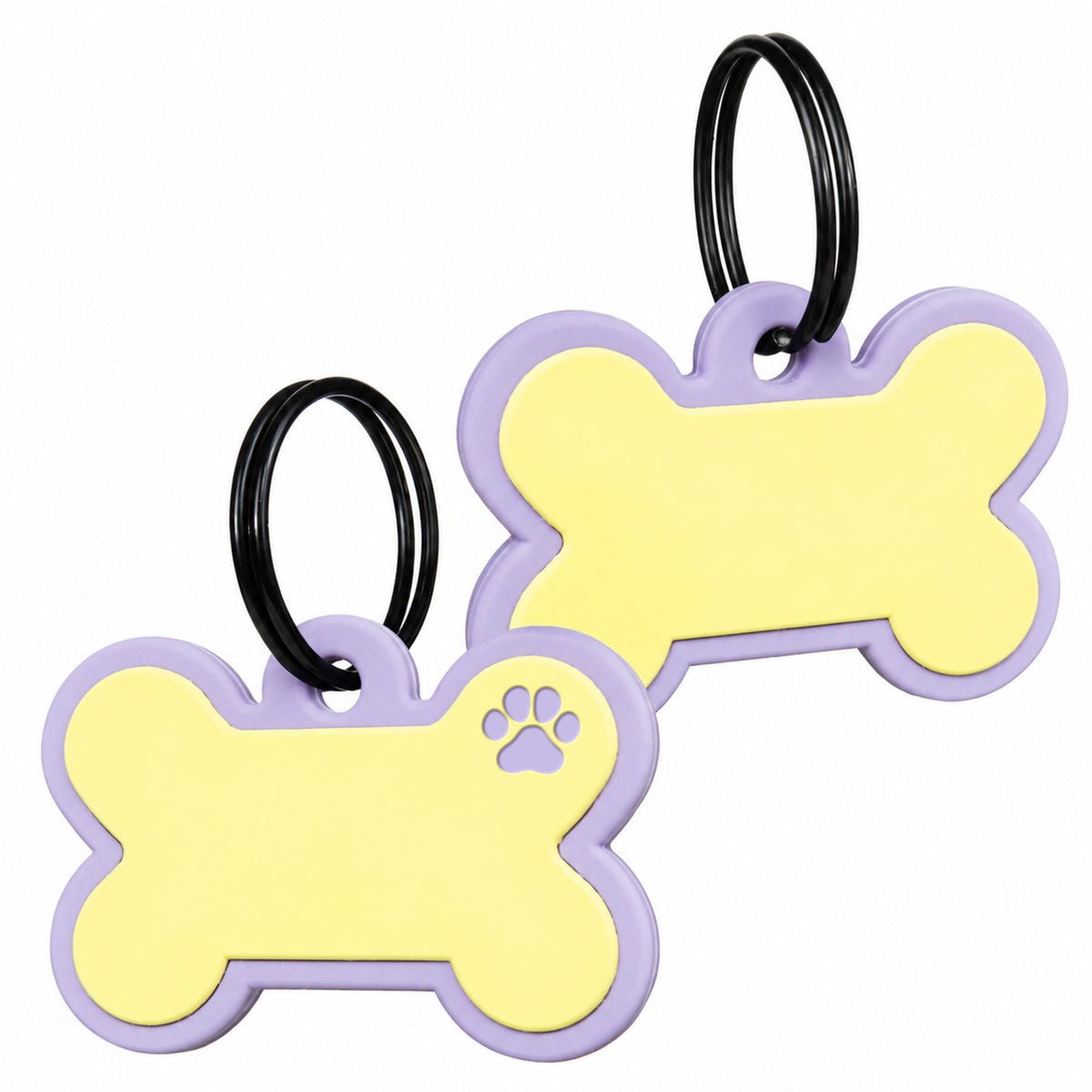 Bone Silent Silicone Dog ID Tag
