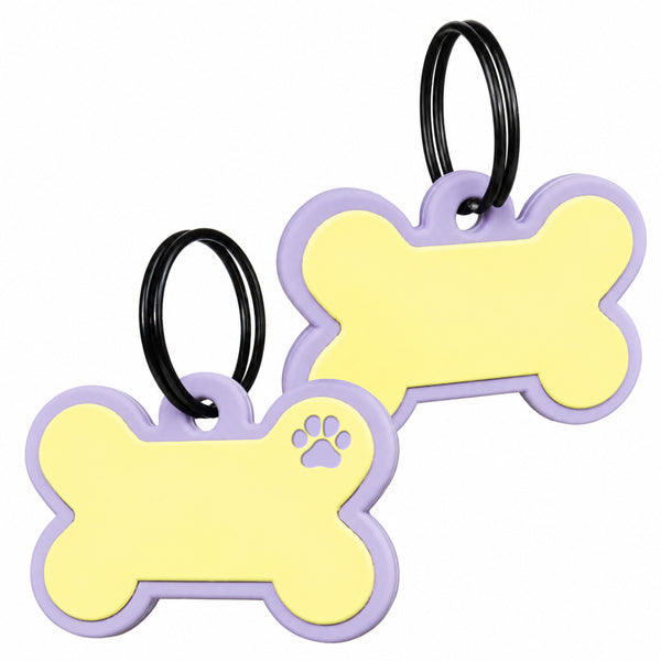 Bone Silent Silicone Dog ID Tag