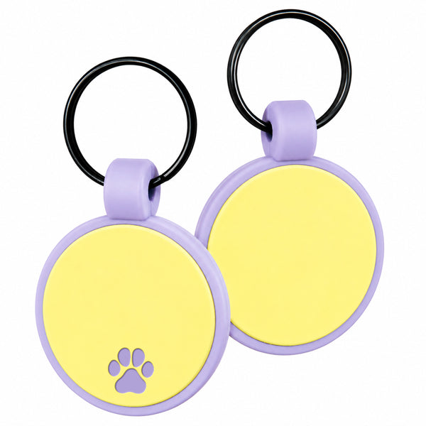 Round Silent Silicone Pet ID Tag
