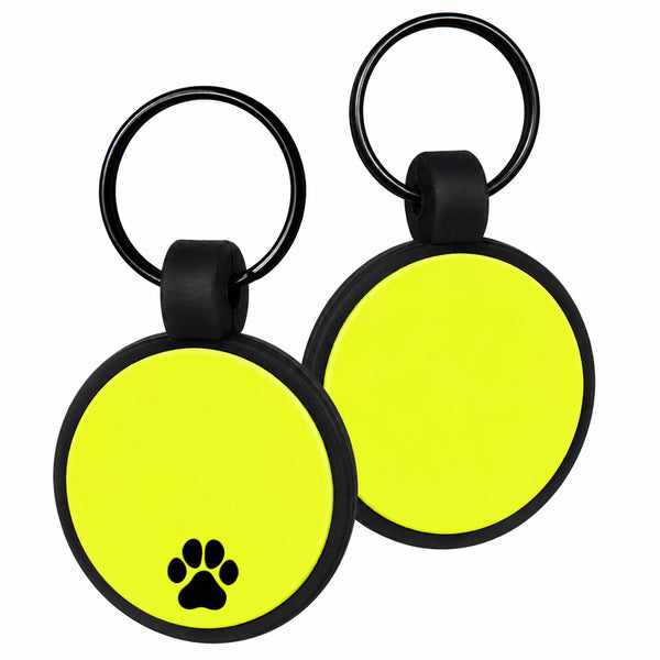 Round Silent Silicone Pet ID Tag