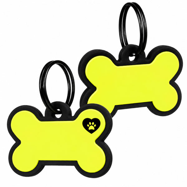 Bone Silent Silicone Dog ID Tag