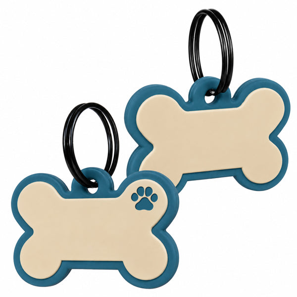 Bone Silent Silicone Dog ID Tag