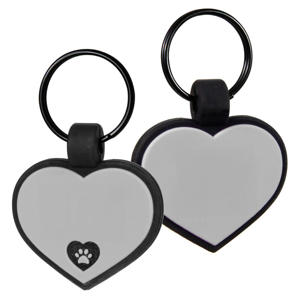 Heart Silent Silicone Pet ID Tag