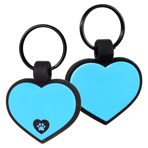 Heart Silent Silicone Pet ID Tag