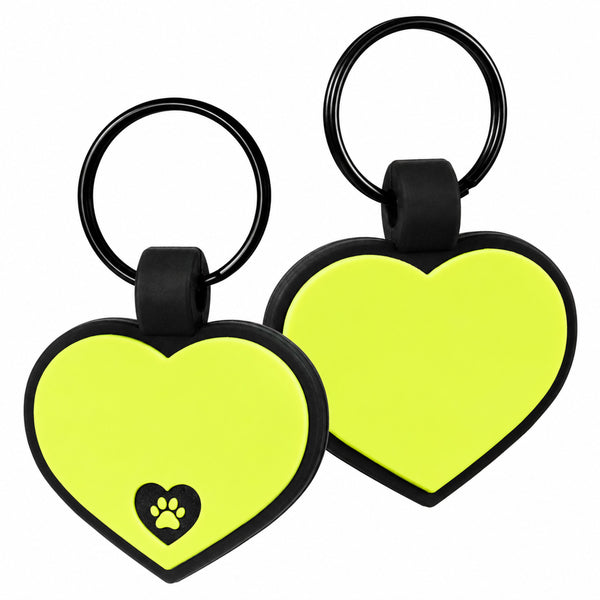 Heart Silent Silicone Pet ID Tag