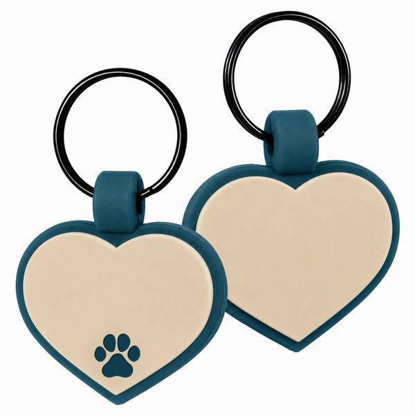 Heart Silent Silicone Pet ID Tag