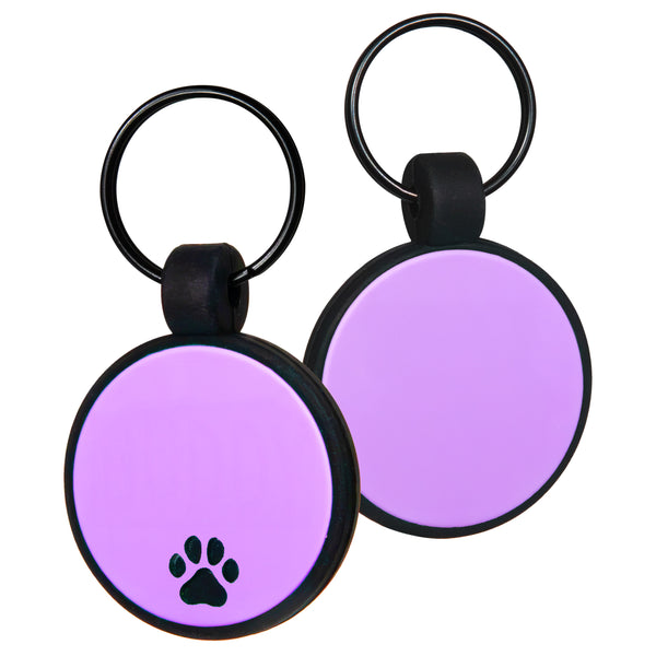 Round Silent Silicone Pet ID Tag