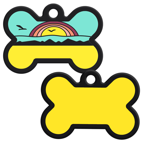 Bone Silent Silicone Dog ID Tag - 9 Designs