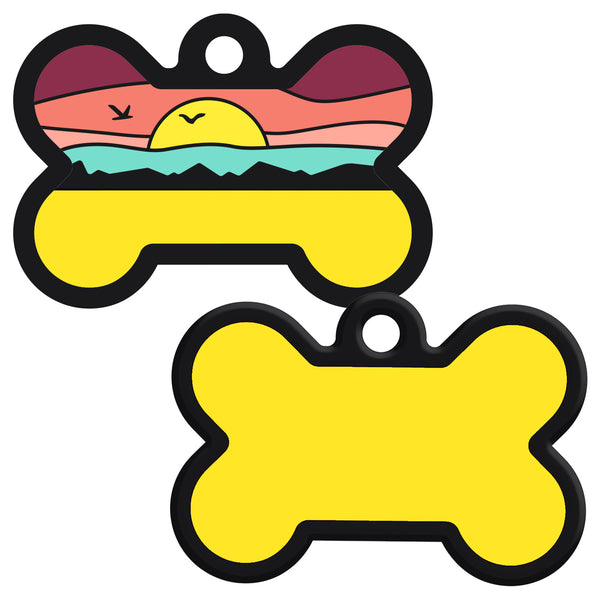 Bone Silent Silicone Dog ID Tag - 9 Designs