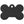 Load image into Gallery viewer, Front view of black bone-shaped dog tag with single attachment hole and blank surface on white background
