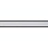 Close-up of reflective dog collar showing gray reflective center stripe and stitched black edges on white background