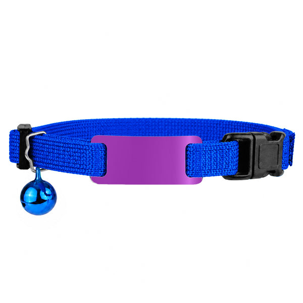 Personalized Reflective Cat Collar with Tag and Safety Buckle