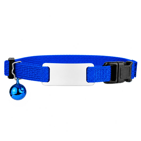 Personalized Reflective Cat Collar with Tag and Safety Buckle