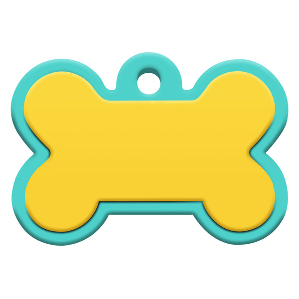 Bone Silent Silicone Dog ID Tag