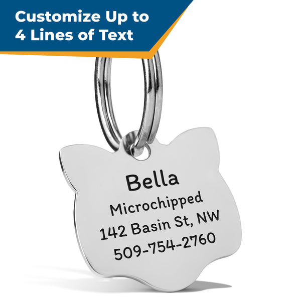 Cat Shaped Cat ID Tag