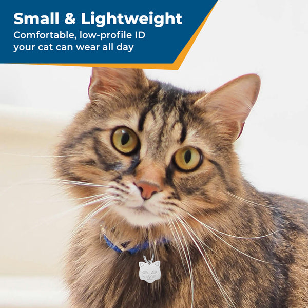 Cat Shaped Cat ID Tag